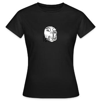 Lol trollface - T-shirt Femme - noir - Devant - AI Model Female 172 dark (172cm)