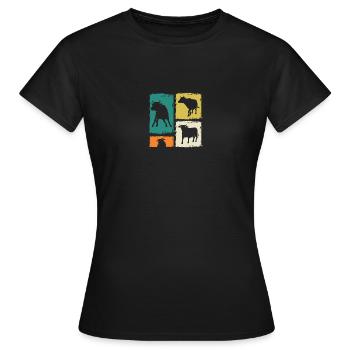 Büffel Rind Ochsen - Frauen T-Shirt - Schwarz - Vorne - AI Model Female 172 dark (172cm)