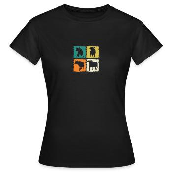 Büffel Rind Ochsen - Frauen T-Shirt - Schwarz - Vorne - AI Model Female 172 dark (172cm)