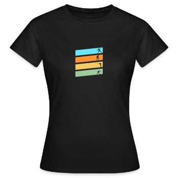 Fechter Fechten - Frauen T-Shirt - Schwarz - Vorne - AI Model Female 172 dark (172cm)