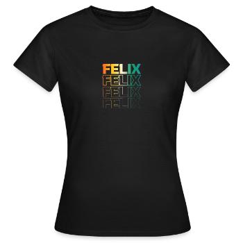 Felix - Frauen T-Shirt - Schwarz - Vorne - AI Model Female 172 dark (172cm)