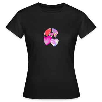 Love Overflow - Frauen T-Shirt - Schwarz - Vorne - AI Model Female 172 dark (172cm)