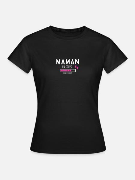 maman en cour - T-shirt Femme - noir