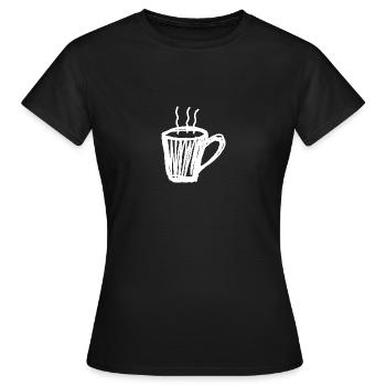 coffee pot - Women's T-Shirt - black - Front - AI Model Female 172 dark (172cm)