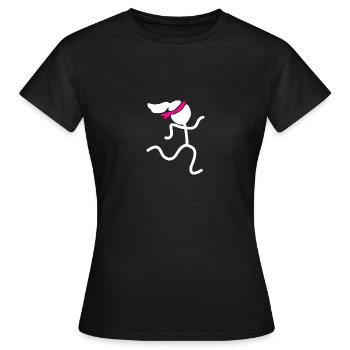Sport Rennen Laufen - Frauen T-Shirt - Schwarz - Vorne - AI Model Female 172 dark (172cm)