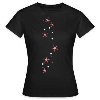Sternchen Glitzer - Frauen T-Shirt - Schwarz - Vorne - AI Model Female 172 dark (172cm)