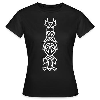 Welt noeud celtique - T-shirt Femme - noir - Devant - AI Model Female 172 dark (172cm)