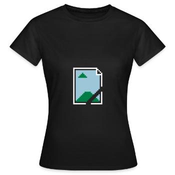pixel - Women's T-Shirt - black - Front - AI Model Female 172 dark (172cm)
