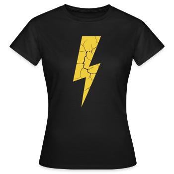 Lightning Lightning Thunderstorm Current Storm - Women's T-Shirt - black - Front - AI Model Female 172 dark (172cm)