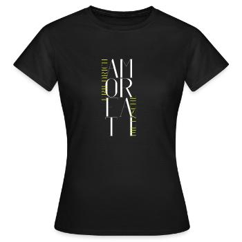 Cupid Fati - Aimez votre destin - Nietzsche - T-shirt Femme - noir - Devant - AI Model Female 172 dark (172cm)