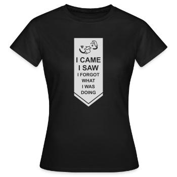Je suis venu voir oublier - T-shirt Femme - noir - Devant - AI Model Female 172 dark (172cm)