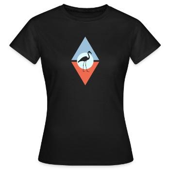 Flamingos Flamenco Wasservogel - Frauen T-Shirt - Schwarz - Vorne - AI Model Female 172 dark (172cm)