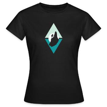 Escalade des Alpes au sommet - T-shirt Femme - noir - Devant - AI Model Female 172 dark (172cm)
