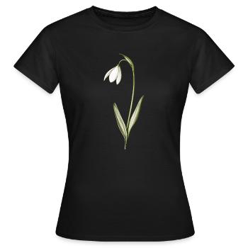 petits perce-neige - T-shirt Femme - noir - Devant - AI Model Female 172 dark (172cm)