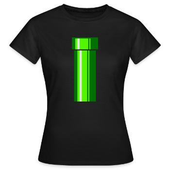 Tuyau - T-shirt Femme - noir - Devant - AI Model Female 172 dark (172cm)