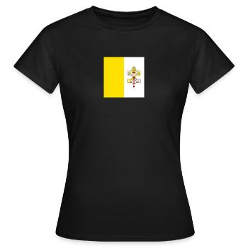 Vatican - T-shirt Femme - noir - Devant - AI Model Female 172 dark (172cm)