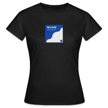 Vagues Miami Beach - T-shirt Femme - noir - Devant - AI Model Female 172 dark (172cm)