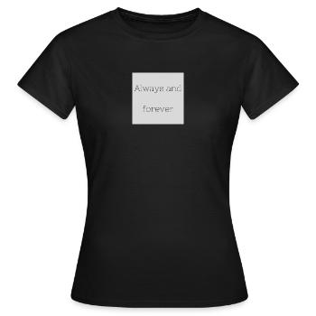 Je t'aime... Toujours et pour toujours - T-shirt Femme - noir - Devant - AI Model Female 172 dark (172cm)