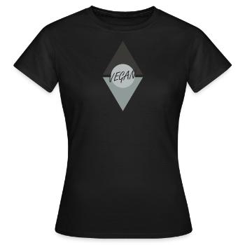 Droits des animaux végétaliens - T-shirt Femme - noir - Devant - AI Model Female 172 dark (172cm)