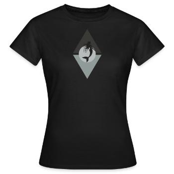 Meerjungfrau Flosse - Frauen T-Shirt - Schwarz - Vorne - AI Model Female 172 dark (172cm)