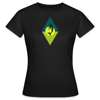 Sirène Créature Mythique Marina - T-shirt Femme - noir - Devant - AI Model Female 172 dark (172cm)
