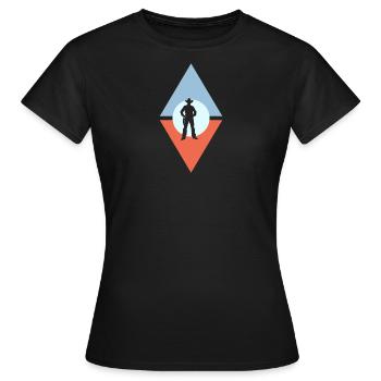Cowboy Ranch Sattel - Frauen T-Shirt - Schwarz - Vorne - AI Model Female 172 dark (172cm)