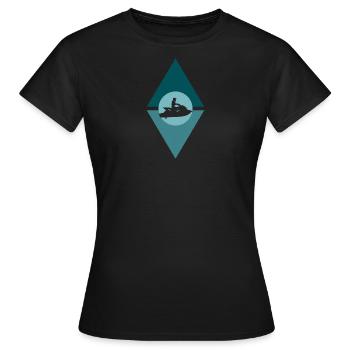 Sports nautiques Bateau à moteur - T-shirt Femme - noir - Devant - AI Model Female 172 dark (172cm)