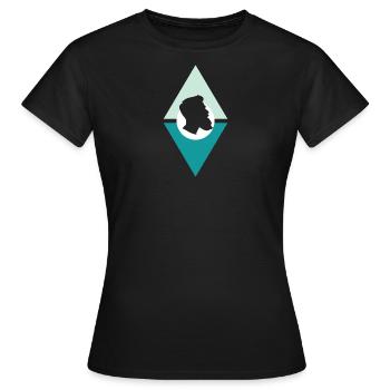 Ours Hipster à Barbe - T-shirt Femme - noir - Devant - AI Model Female 172 dark (172cm)