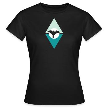 Wingsuit Fliegen Gleiter - Frauen T-Shirt - Schwarz - Vorne - AI Model Female 172 dark (172cm)