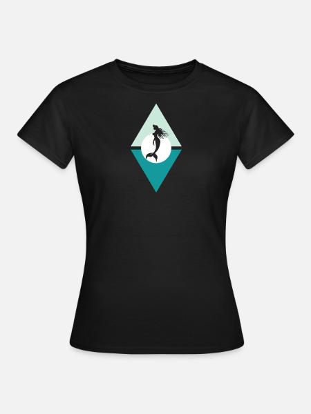 Meerjungfrau Flosse Marina - Frauen T-Shirt - Schwarz