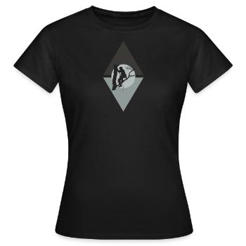 Matériel d’accrobranche grimpeurs - T-shirt Femme - noir - Devant - AI Model Female 172 dark (172cm)
