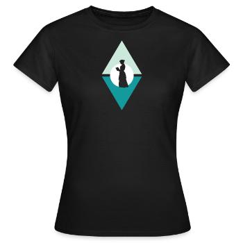 Lesen Writing Buch - Frauen T-Shirt - Schwarz - Vorne - AI Model Female 172 dark (172cm)