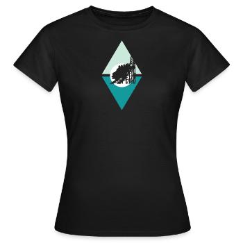 Roller coaster funfair - Women's T-Shirt - black - Front - AI Model Female 172 dark (172cm)