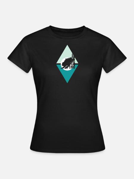 Achterbahn Kirmes - Frauen T-Shirt - Schwarz