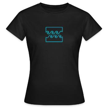 La vague - T-shirt Femme - noir - Devant - AI Model Female 172 dark (172cm)