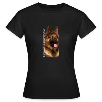 Schaeferhund,hundekopf,Schäferhund,Hundesport,Hund - Frauen T-Shirt - Schwarz - Vorne - AI Model Female 172 dark (172cm)