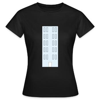Hochhaus Stadt Haus - Frauen T-Shirt - Schwarz - Vorne - AI Model Female 172 dark (172cm)