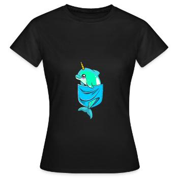 Narval - T-shirt Femme - noir - Devant - AI Model Female 172 dark (172cm)