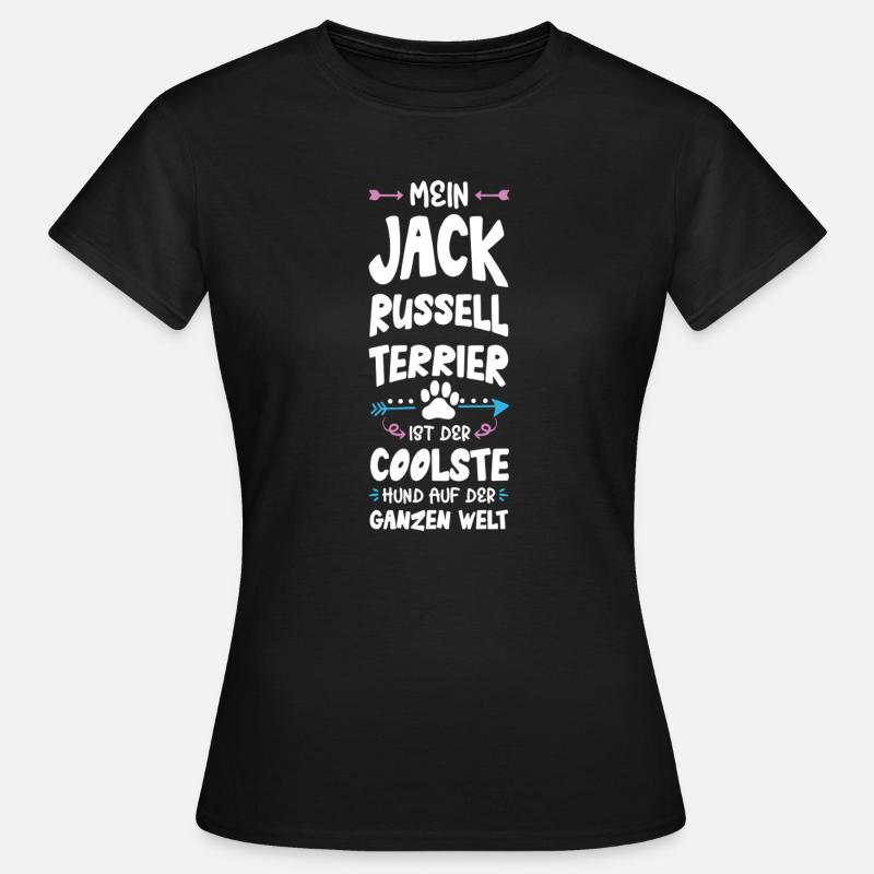Jack Russell Terrier hund siger - Dame-T-shirt - sort