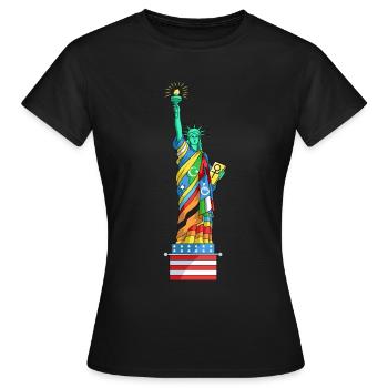 Racisme - Droits de l’homme - T-shirt Femme - noir - Devant - AI Model Female 172 dark (172cm)