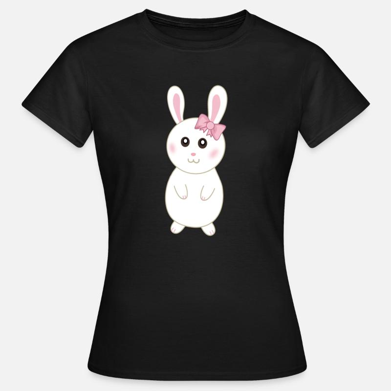 Rabbitette cute white rabbit - Women's T-Shirt - black