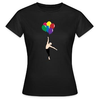 Balloon - T-shirt Femme - noir - Devant - AI Model Female 172 dark (172cm)