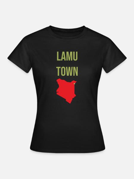 Lamu Town Souvenir - Frauen T-Shirt - Schwarz