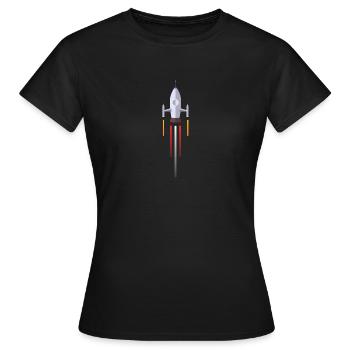blast-off - Women's T-Shirt - black - Front - AI Model Female 172 dark (172cm)