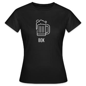BOK - Vrouwen T-shirt - zwart - Voor - AI Model Female 172 dark (172cm)