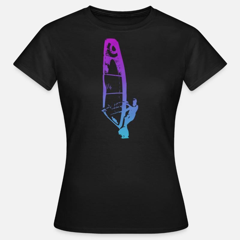 Windsurfer - Frauen T-Shirt - Schwarz