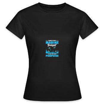 Marine Biologist Marine Biology - Women's T-Shirt - black - Front - AI Model Female 172 dark (172cm)