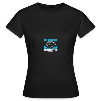 Marine Biologist Marine Biology - Women's T-Shirt - black - Front - AI Model Female 172 dark (172cm)