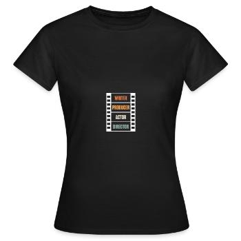 Videograf Filmemacher Filmregisseur Filmemachen - Frauen T-Shirt - Schwarz - Vorne - AI Model Female 172 dark (172cm)