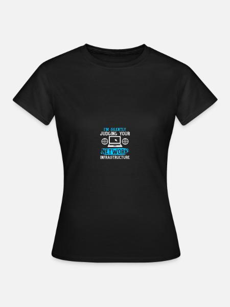 Computer-Netzwerktechnik Netzwerkingenieur - Frauen T-Shirt - Schwarz